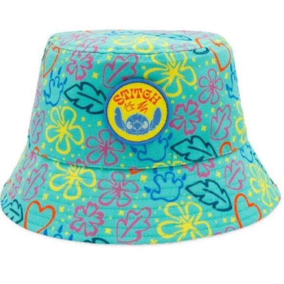 Disney Parks STITCH Adult Size Bucket Hat~ Lilo & Stitch~ Multicolor NEW - Picture 1 of 11